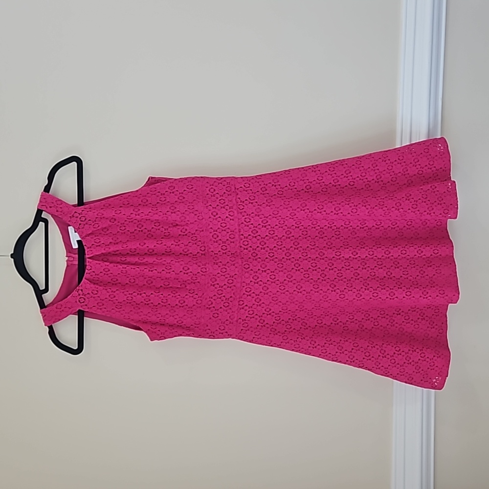 SZ 8 New York & Co pink lace dress